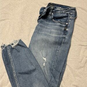 Silver Distressed Jeans